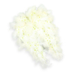 A serene angel wing floral tribute fills the frame, its form clearly defined against a flawless white background that enhances its heavenly character. Each wing is meticulously constructed from numerous small white blossoms, likely chrysanthemums or petite carnations, layered so closely that they form a uniform, plush texture. The flower heads display minute touches of light green and pale yellow in their centers, which add natural depth and echo the gentle hues seen in spring borders along Oxford's peaceful riverside walks. Following the elegant curves of the wings, soft white feathers are placed in abundant clusters, their filaments spreading out in fine, airy strands. These feathers soften the outline and suggest gentle movement, as though the wings have just come to rest after a graceful flight. A faint drop shadow beneath the arrangement lends a subtle three-dimensional quality without disturbing the purity of the composition. Even without scent, one can imagine the freshness of the flowers and the comforting quiet they bring to a room. This angel wing design feels particularly fitting for a funeral or remembrance service in Oxford, perhaps adorning the front of a chapel or resting by a photo of the departed. It conveys deep sympathy, offering a symbol of protection, peace, and eternal rest to those gathered to say their goodbyes.